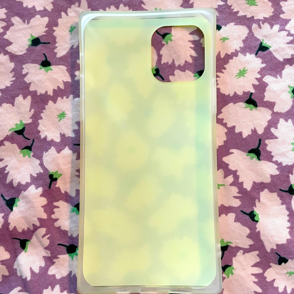 Neon Yellow Square Phone Case 12 & 12 Pro - Picture 3 of 3